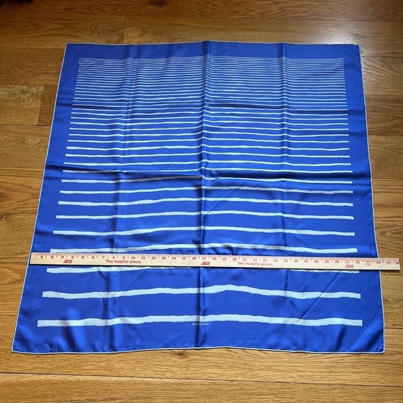 HERMES MEDITERRANEE BLUE SILK SCARF 90CM SILK TWILL 2003 ISSUE JLP DUVILLIER - Picture 4 of 12